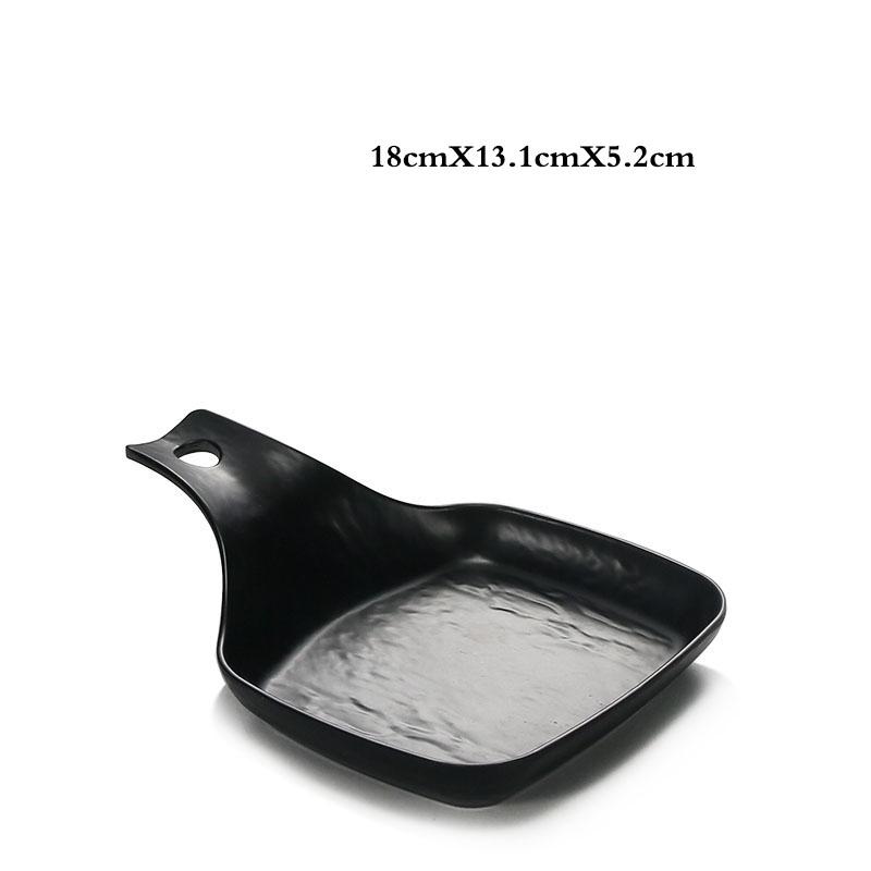 

Набор кухонных принадлежностей, креативная черная костяная тарелка из пищевого пластика, индивидуальная тарелка для суши, фруктов, десерта, ресторанное кухонное блюдо