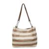 Seaside Holiday Beach Bag Women's Large Capacity Striped Straw Tote Bag
