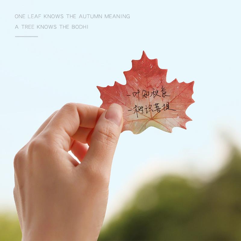 Gift Original Fresh Office School Supplies Leaves Collection Simulated Leaf Notes N Times Message Memo Pad Kawai Stationery