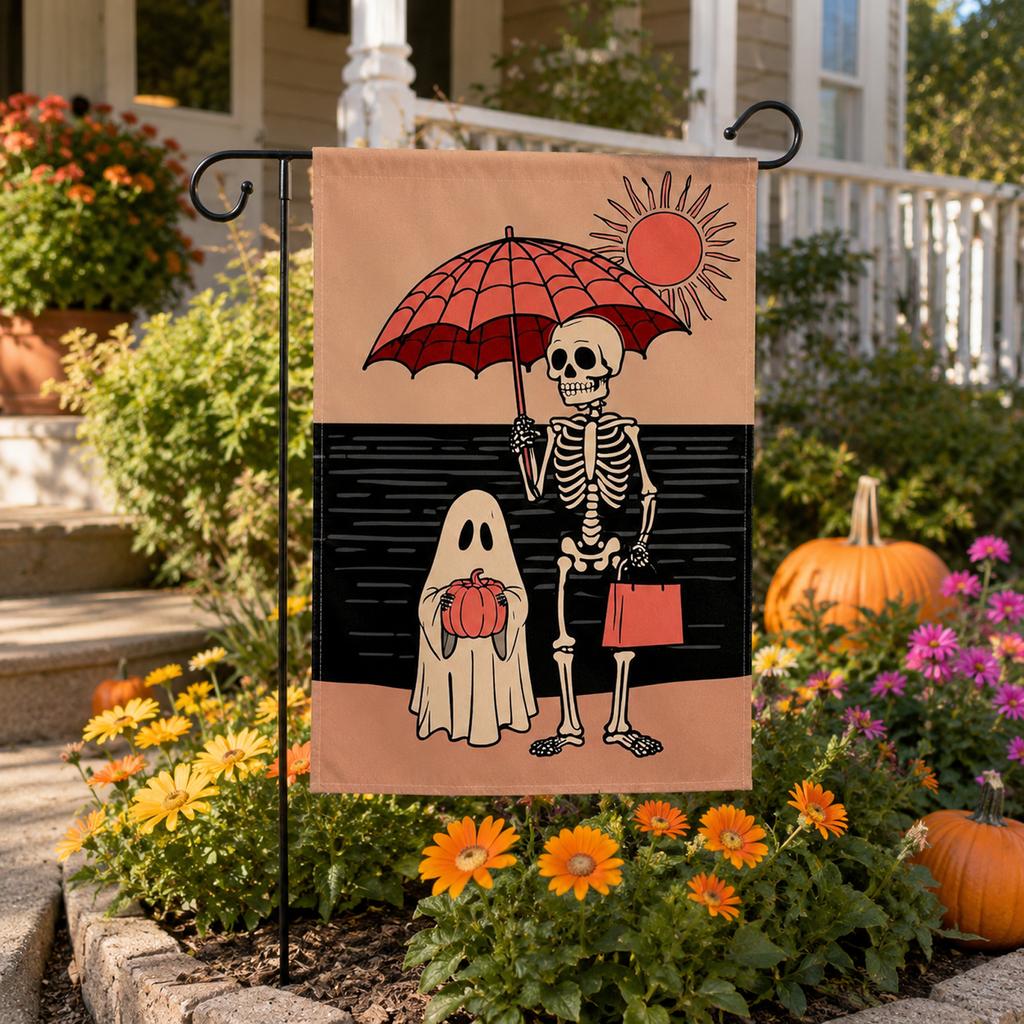 Garden Flag with Straight Line Design for Outdoor Home Decor