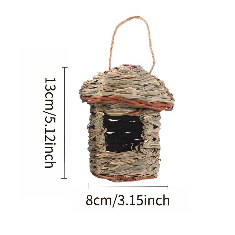Handwoven Bird Nest Hibiscus Grass Bird Cage Pet Gardening Decoration