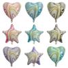18 Inch Agate Love Peach Heart Balloon Birthday Wedding Party Decoration Colorful Cloud Pattern Heart-Shaped Pentagram Aluminum Film Balloon