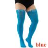 Übergröße Damen Schwarz Weiß Gestreift Dicke Socken Baumwolle Oberschenkelhoch Über das Knie Mädchen Lange Socken Strumpfwaren Für Übergröße Frau