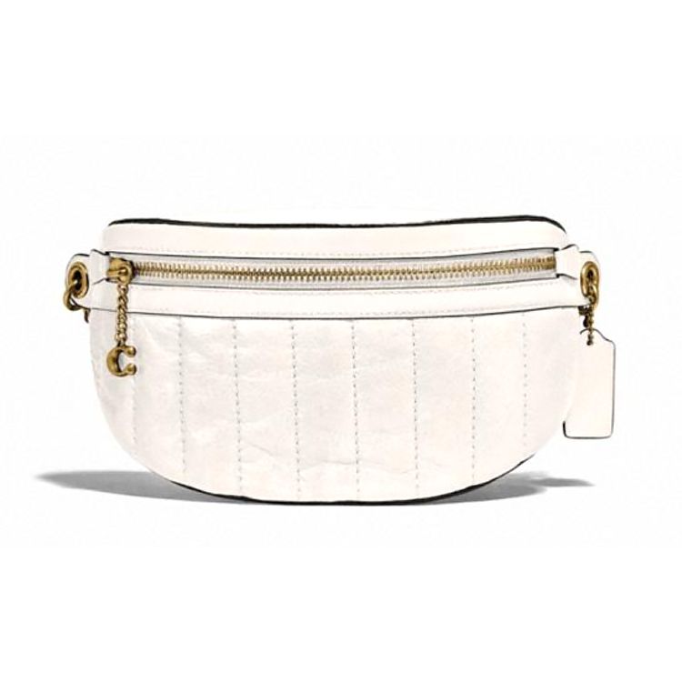 Coach Quilted Leather Shoulder Crossbody Bag Women bags White C0851-B4HA Basic Set (Bag+Dust Bag)