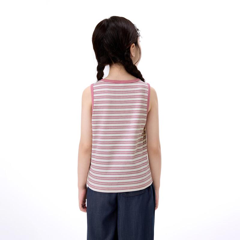 Girls' Striped Sleeveless Vest Top