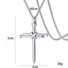 Nail Cross Pendant Necklace For Men Hip Hop Punk Style Copper Color Stainless Steel Chain Christian Church Baptism Party Jewelry