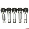 5PCs Tyre Valves Fits Standard 11mm Rim Hole Car Chrome Alloy Copper Tubeless TR414 Rubber Wheel Tyre Valve Dust Cap TPMS