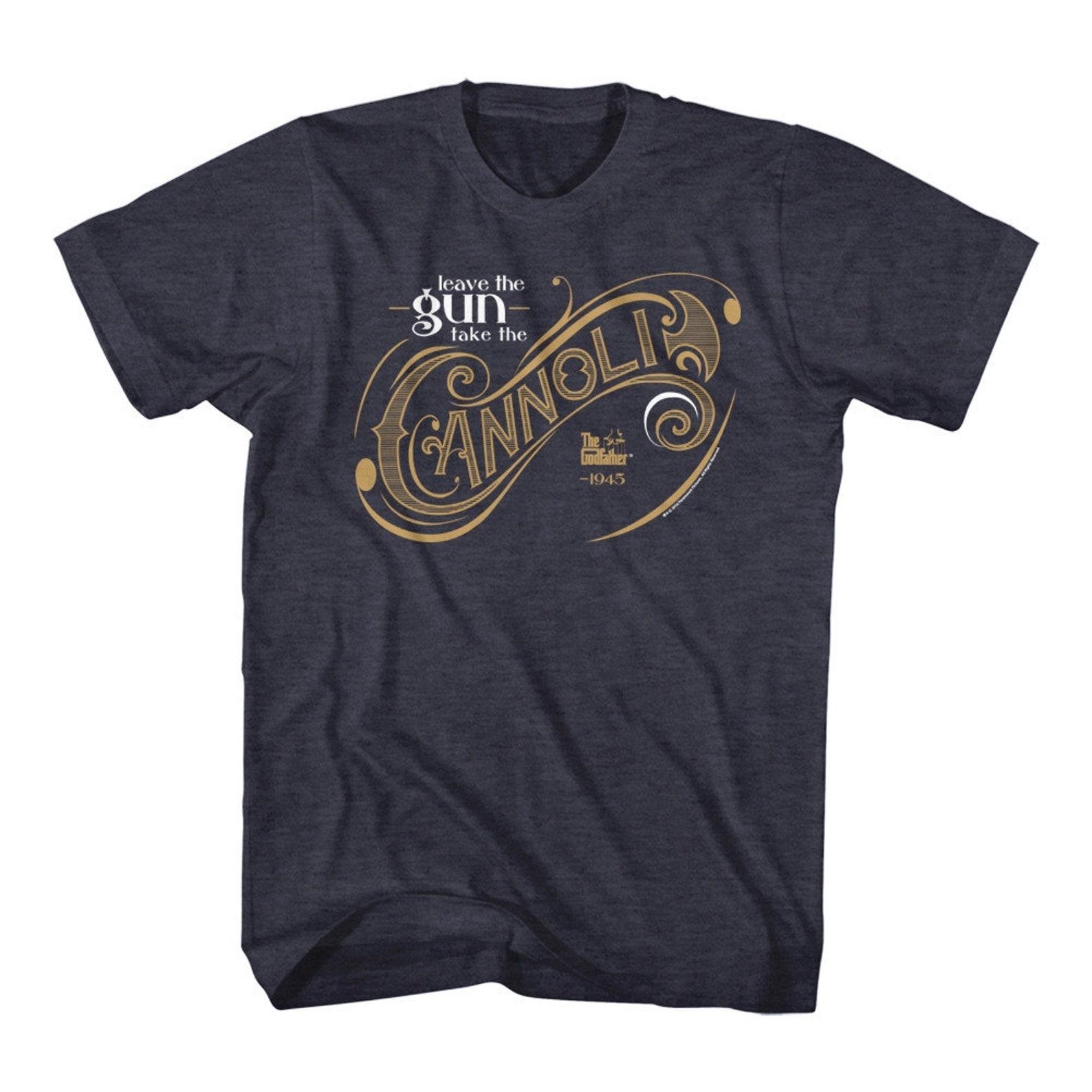 Godfather Take The Cannoli Navy Heather Adult T-Shirt 3XL