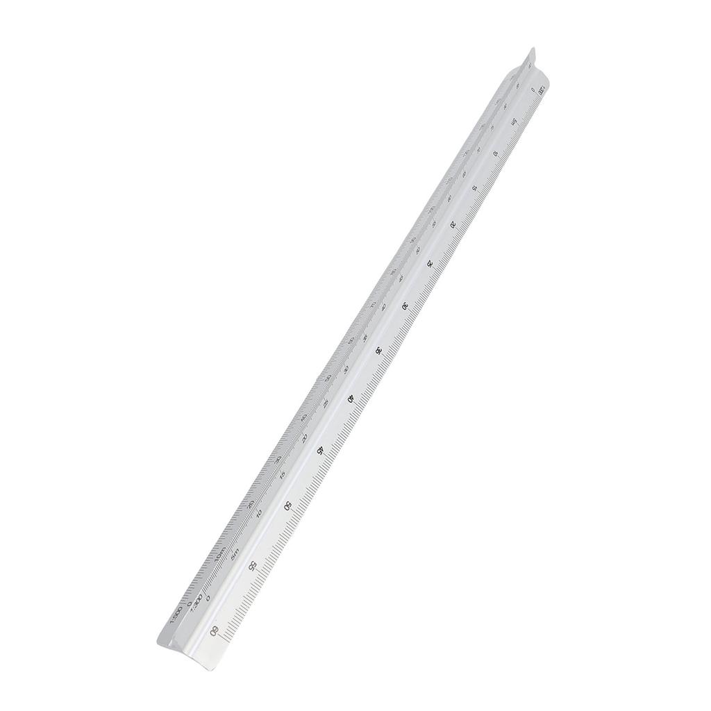 Architectural Scale Ruler 30cm Range Aluminum Accurate Concave Design Multifunctional Triangle Drafting Ruler for