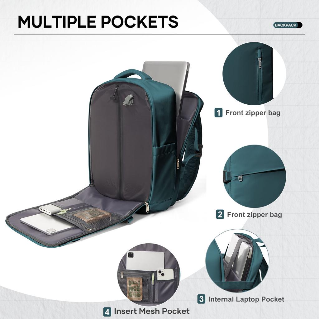 Vacuum Compression Backpack Large Capacity Travel Business Use, Cabin Carry On Backpack Durable Travel Backpack Hiking Daypacks