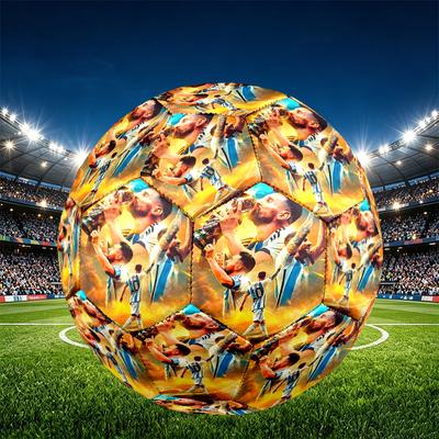 Football Player Print Size 5 Soccer Ball, PU Wear Resistant Football for Match Training and Daily Practice, Birthday Gift for Soccer Fans