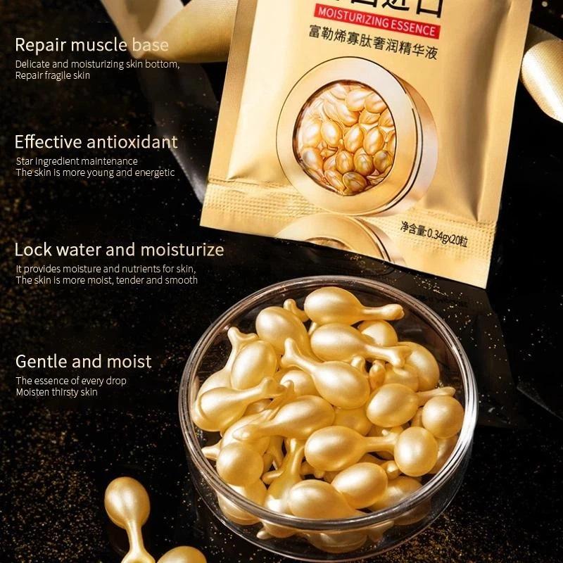 Face Serum Whitening Capsules Anti-Wrinkle Highly Hydrating Firming Skin Care Facial 20/50PCS Gold Capsule