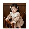 Mädchen Langarm Prinzessinnenkleid Süßer Spitzenkragen Herbst Kinderkleid