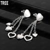 Exquisite And Romantic Mixed-Style Heart Pendant Earrings In 925 Sterling Silver - Fashionable Gift Jewelry