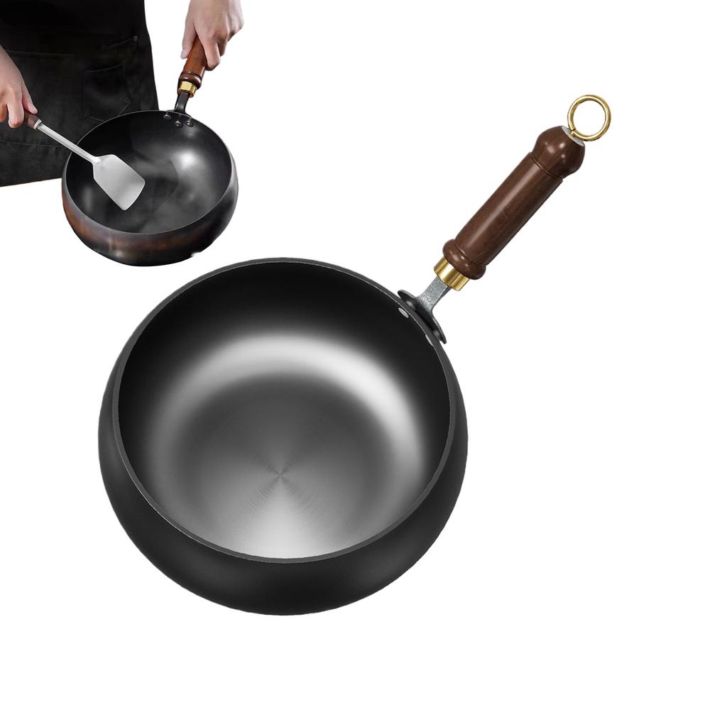 Home Wok Home Stir-Fry Pans Nonstick Induction Cooktop Heat-Resistant Cookware Daily Use Tool For Chicken Beef Pork Vegetables