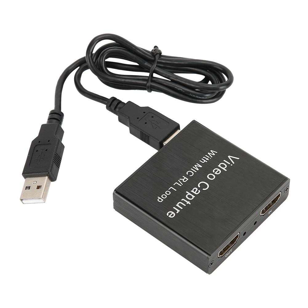 Video Capture Card USB2.0 HDMI Loop‑Out Support 4K Electronic Equipment 0.4a 5V DC