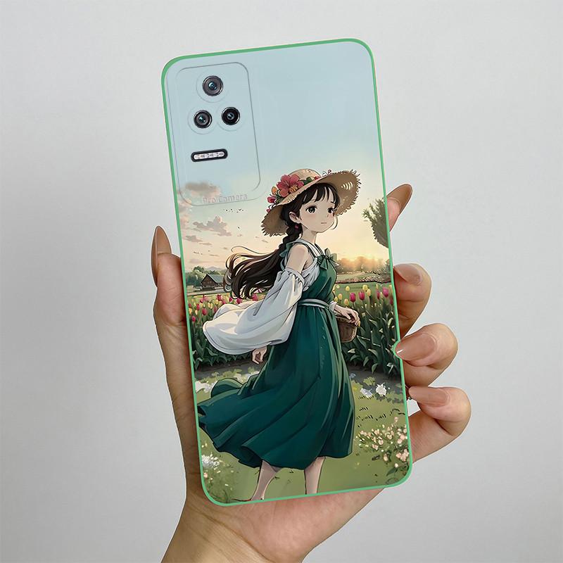 For Xiaomi Poco F4 Phone Case POCOF4 5G Silicone Soft TPU Protective Back Cover Casing Painted Printing Shockproof Shell