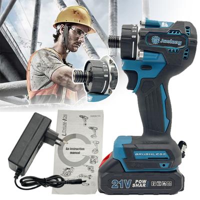 21V Akülü Elektrikli Matkap Fırçasız Motor 2 Hız Kontrol Modları İleri ve Geri