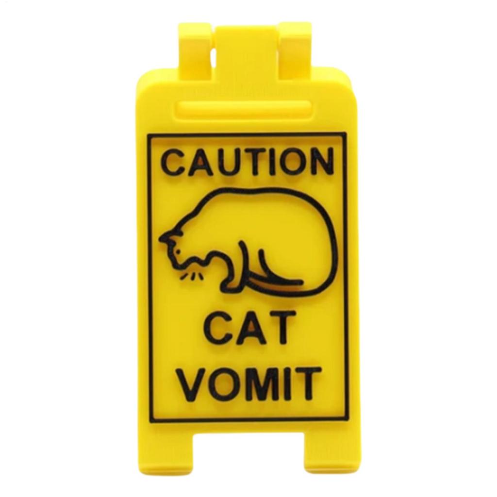 Cat Vomit Warning Sign Cat Warning Sign Decoration 3D Printing Hilarious Novelty Warning Sign For Cat Lovers And Cat Decorations