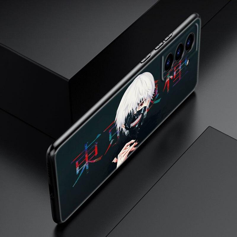 Anime Tokyo Ghoul Phone Case For Samsung Galaxy S22 Pro S21 S20 Ultra FE S10 Lite 5G S10E S9 S8 Plus Soft TPU Black Cover