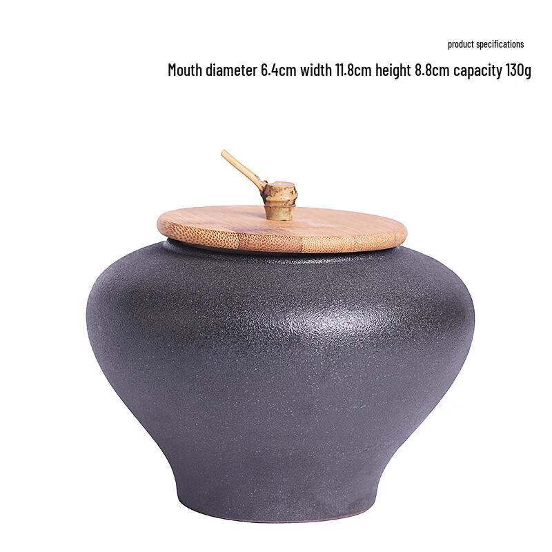 Ink Wash Style Retro Ceramic Tea Caddy