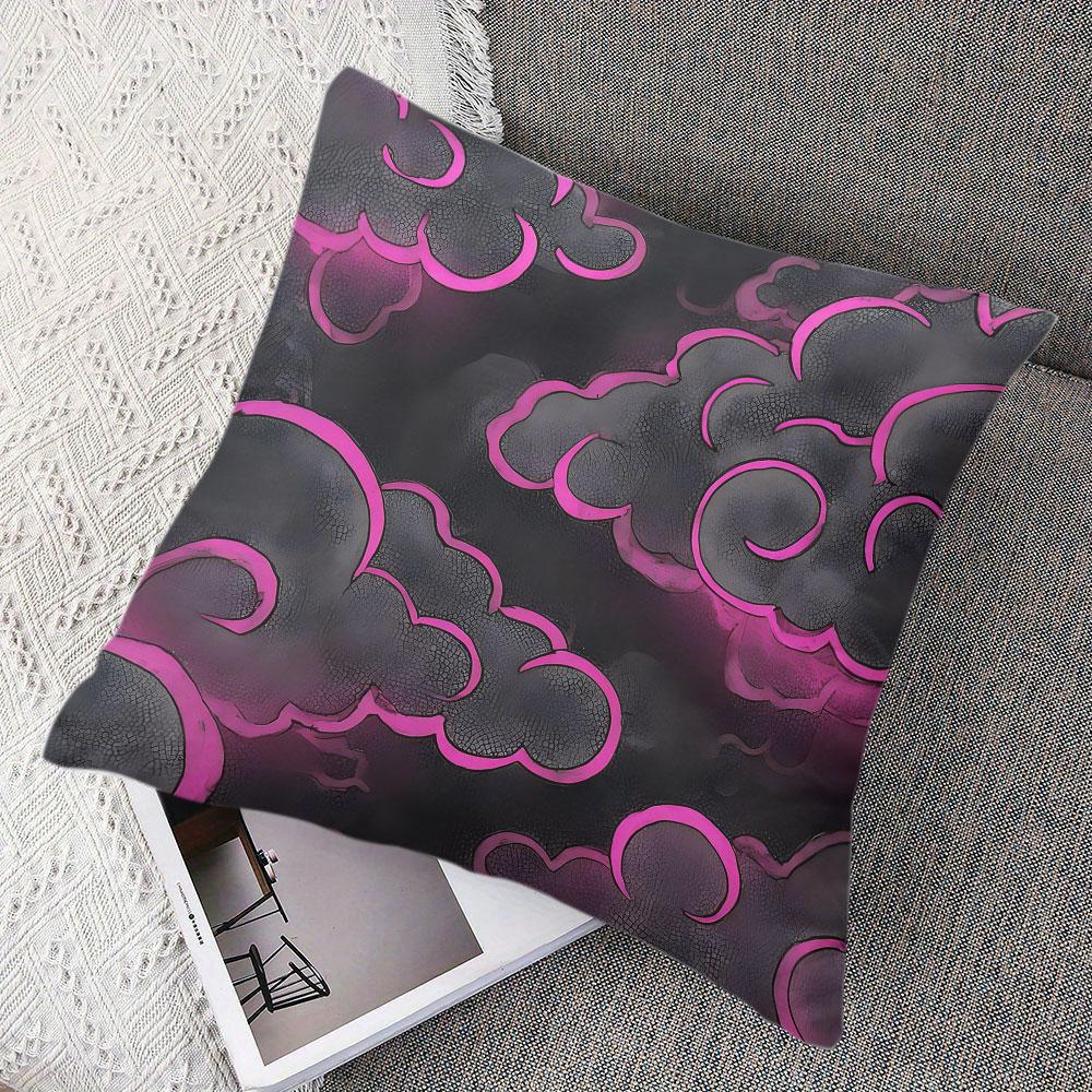 Pink Cloud Square Jacquard Pillow Cover for Sofa Office Waist Cushion Cover Home Decorative Pillowcase
