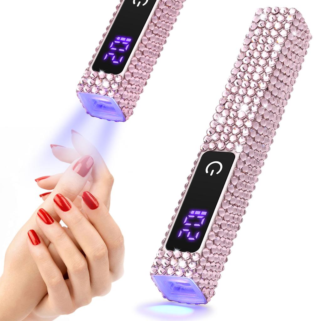 Portable Handheld Mini Nail Lamp For Gel Polish Quick Dry Flashlight Pen USB Nail Dryer Machine UV LED Nail Lamp With Diamond