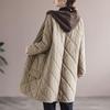 Damen Übergroß Lässig Locker Windjacke Kapuzenjacke Verdickte Baumwollmäntel Langer Mantel Winter