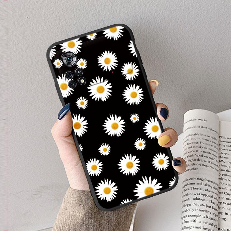 Case For Poco X4 Pro 5G Poco M4 Pro Cute Heart Flower Back Cover Soft Silicone Matte Protective Funda For Xiaomi Poco X6 X5 Pro