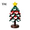 Festive Restaurant Accessory Christmas Tree Wooden Trivets, Durable Pine Wood Potholders with Storage Stand, Housewarming Gift for Kitchen Heat