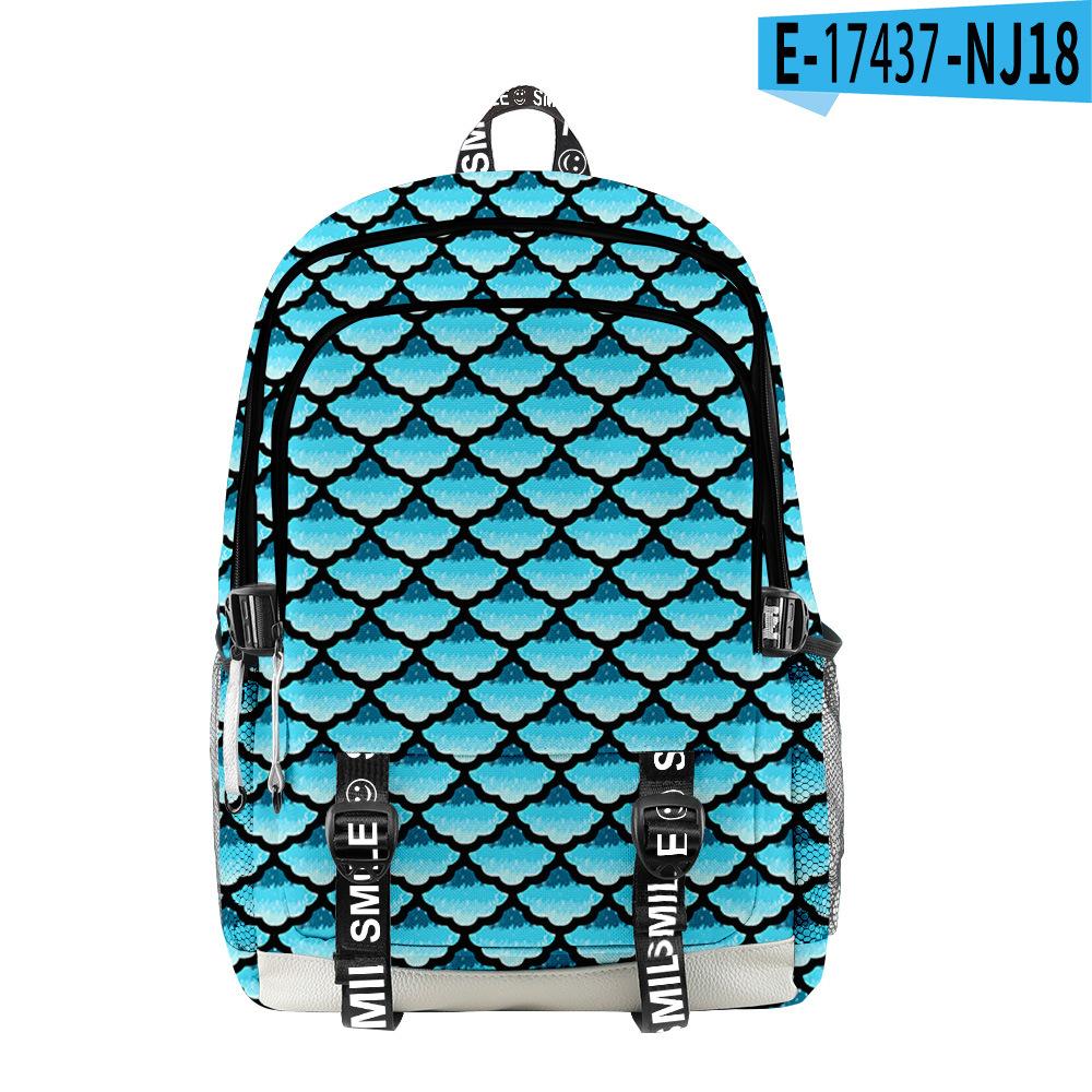 Popular Novelty Cool Scale Squama Student School Bags Unisex 3D Print Oxford Waterproof Notebook Multifunction Travel Backpacks