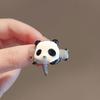 Yutsai Cute Panda Alloy Brooch Black White Rhinestone Pin Scarf Accessory  Jewelry Gifts PD2312