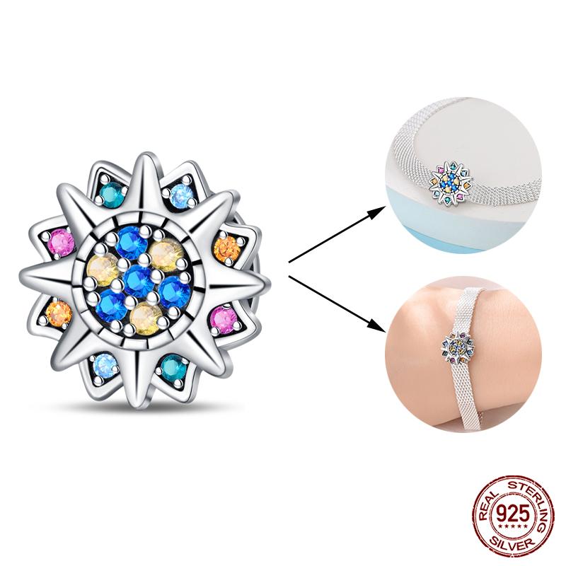 925 Silver Double Lucky Clover Guardian Lotus Flat Beads Fit Qikaola 925 Bracelets Fine DIY Jewelry For Women