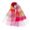 Winter Women Knitted Scarf Headscarf Casual Preppy Rainbow Plaid Tassel Scarve Elegant Lady Mujer Thick Wrap Shawl New Christmas