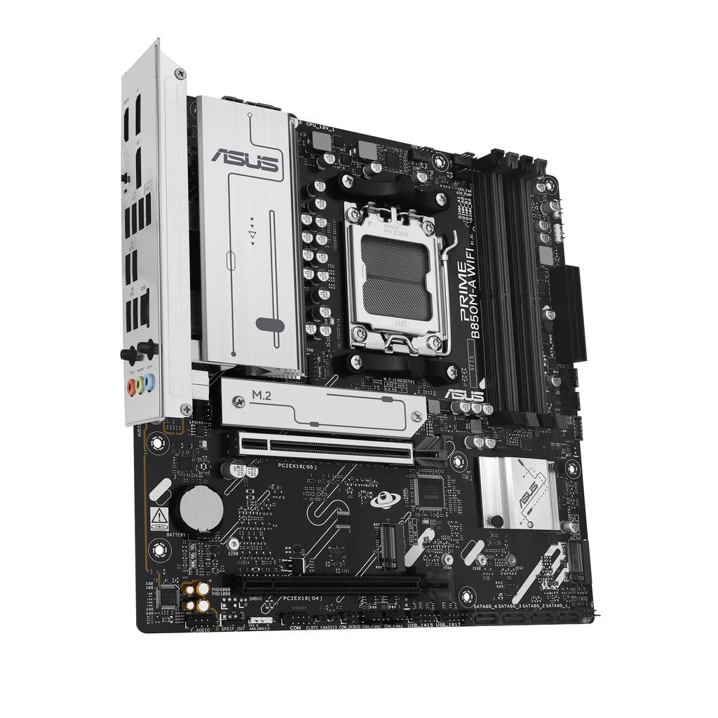ASUS PRIME Micro ATX Motherboard for AMD Ryzen 9000 Series AM5 B850 and SATA III PCI Express B850M-A WIFI-CSM Processors, Compatible, Chipset, DDR5,