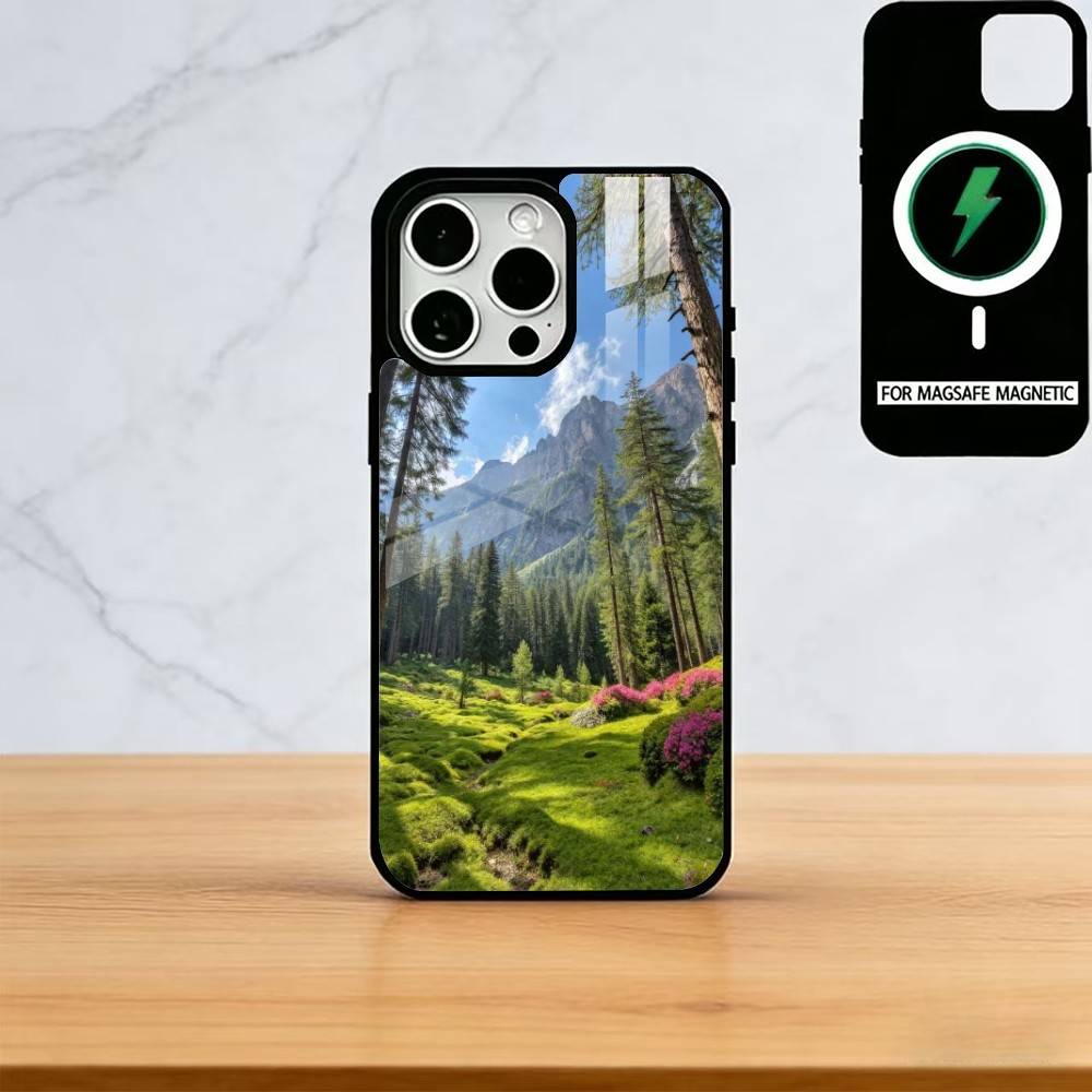Mountains And Lakes Phone Case For iPhone17,16,15,14,13,12,11 Plus,Pro Magnetic with Magsafe Wireless Charging