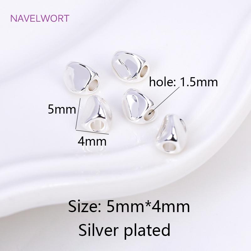 Brass 18K Gold Plated Irregular Spacer Beads For Bracelet Necklace Making Findings,Twist Beads,DIY Jewelry Material Wholesale