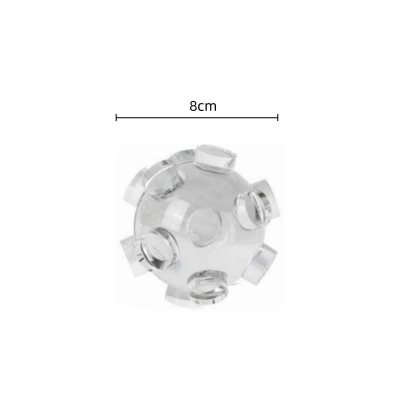 

Glass Craft Geometric Crystal Ball Transparent Abstract Round Ball Ornament Decorative Figurines Home Decoration Accessories