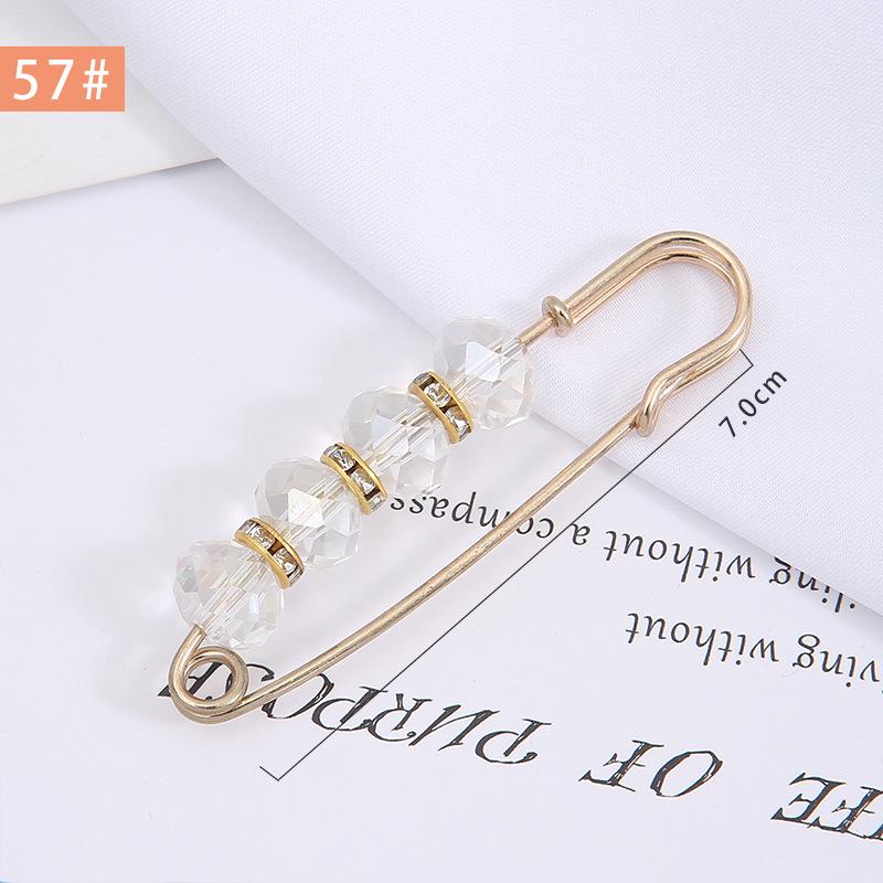 Pearl Anti-Exposure Brooch: Women's Waist-Cinching Pin & Clothing Decoration