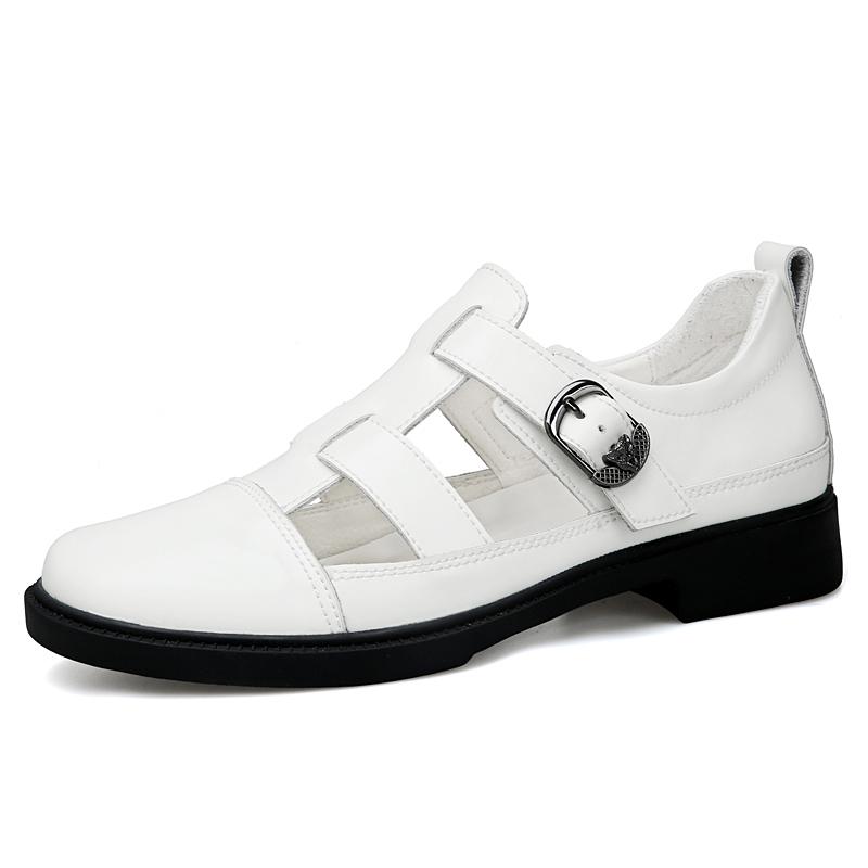 Fashion Stylish Casual Leather Sandals Outdoor Men Summer Flats Breathable Slippers Non-slip Comfortable Beach Shoes Light Roma Footwear