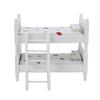 1:12 Mini Dollhouse Bed Miniature Simulated Wooden Bunk Bed Furniture Model Toy AccessoryGeometric Pattern