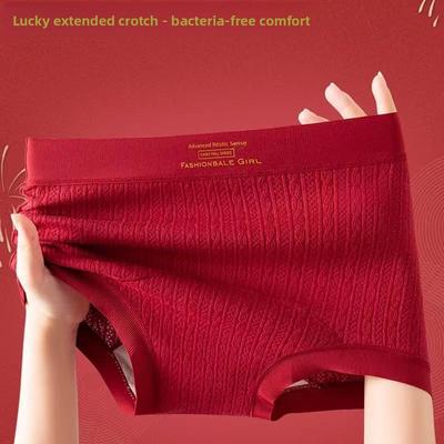Large Size Women Spring and Autumn Antibacterial Extended Crotch Full Hip High Shot High Waist Flat Angle Briefs