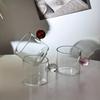 6pcs Espresso Cups Small Cup Home Glass Ball Handle Coffee Cup Tea Water Cup Heat Resistant Glass Teacups Juice Mug Table Decor