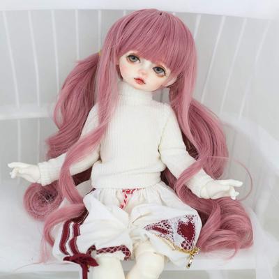 Linfairy Inch Size Doll Figure Pink Blue 8-9 1/3 Wig, Wig, + (Dark Pink)