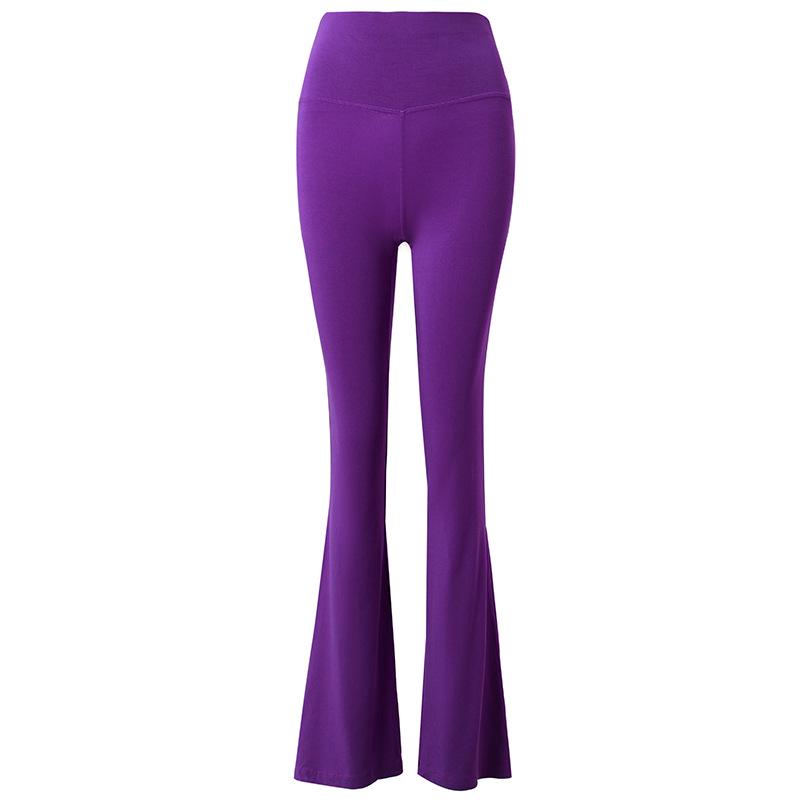 Women's High Waist Modal Dance Pants - Slim Fit, Straight Leg, Micro Flare for Yoga & Fitness