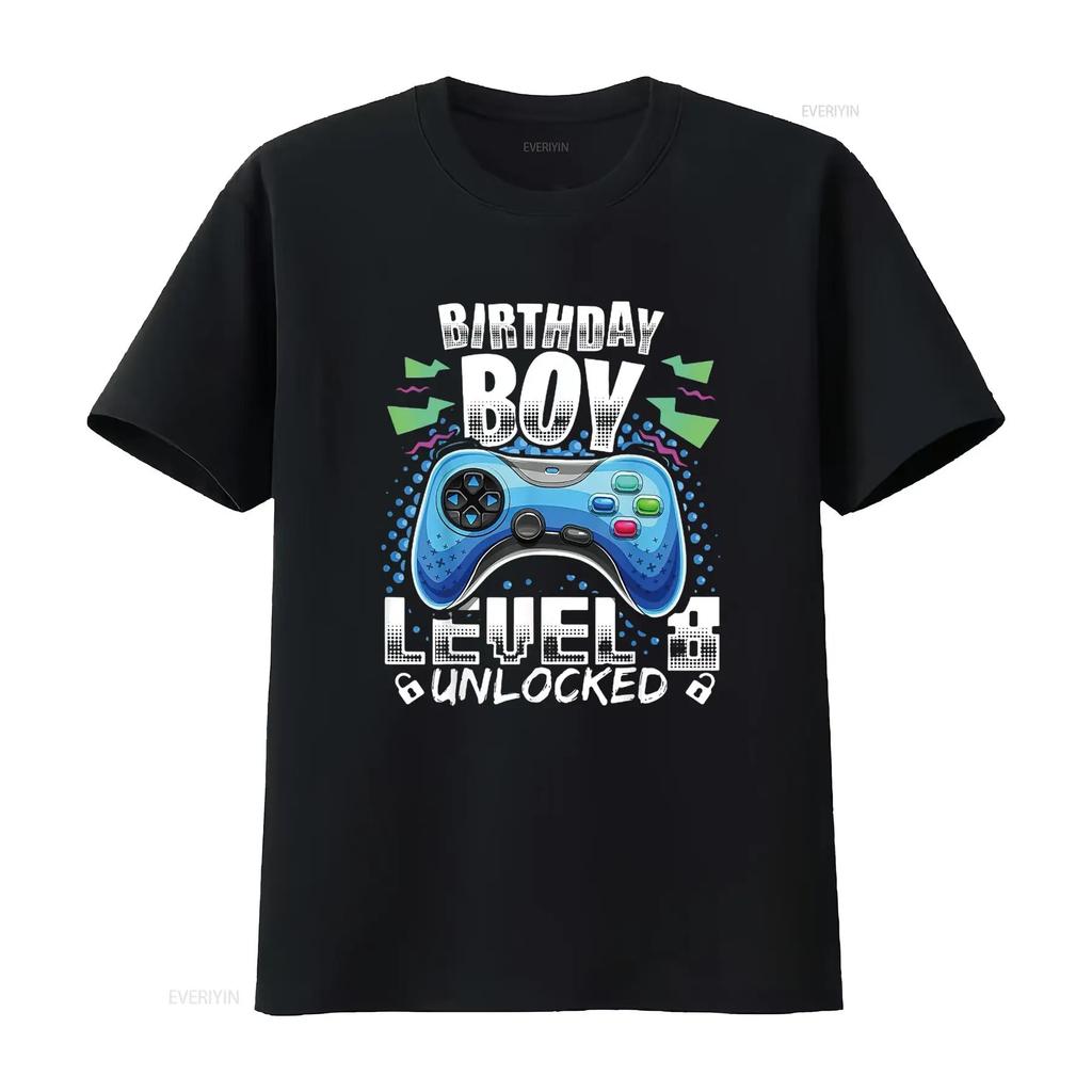 Mens Level 8 Unlocked Video Game 8Th Birthday Gamer Boys T Shirt Black Medium vintage Washed Comfortable streetwear Stylish