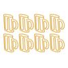 100Pcs Yellow Cute Paper Clips Cup Shape Small Paper Clips Cool Paper Clips Office Supplies