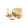 3pcs 304 Stainless Steel Rhinestone Charms, PVD Vacuum Plating, Heart Lock, Key, for Jewelry Making & Crafting Supplies