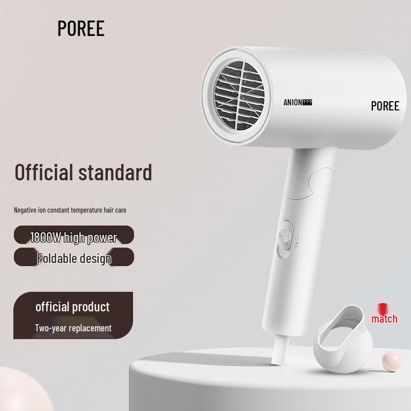 Flyco High Power Foldable Hair Dryer with Negative Ions for Damage-Free Quick Drying