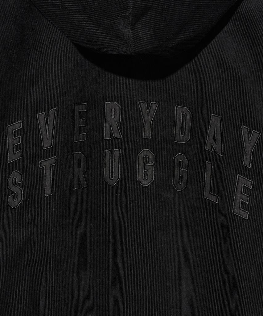 Brownbreath Everyday Corduroy Hood Zip Up - Black
